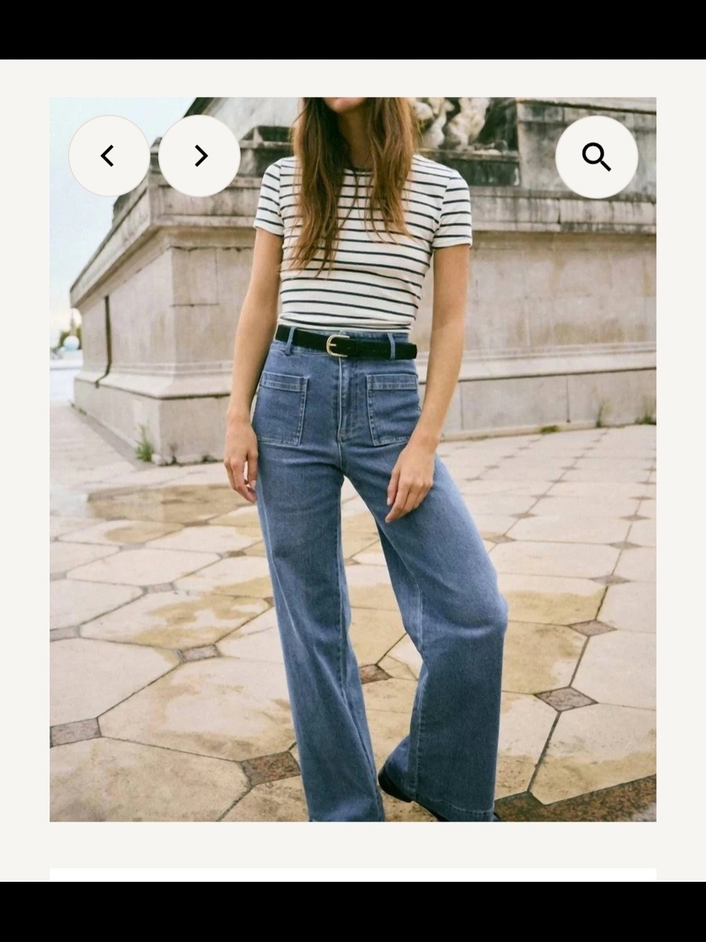 NWT. Z Supply Denim Bradley Stretch Wide Leg Jeans - Blue - Picture 3 of 7